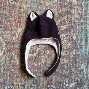 Columbia Baby OS Tiny Animal Purple Sherpa Fleece Earflap Hat with Ears